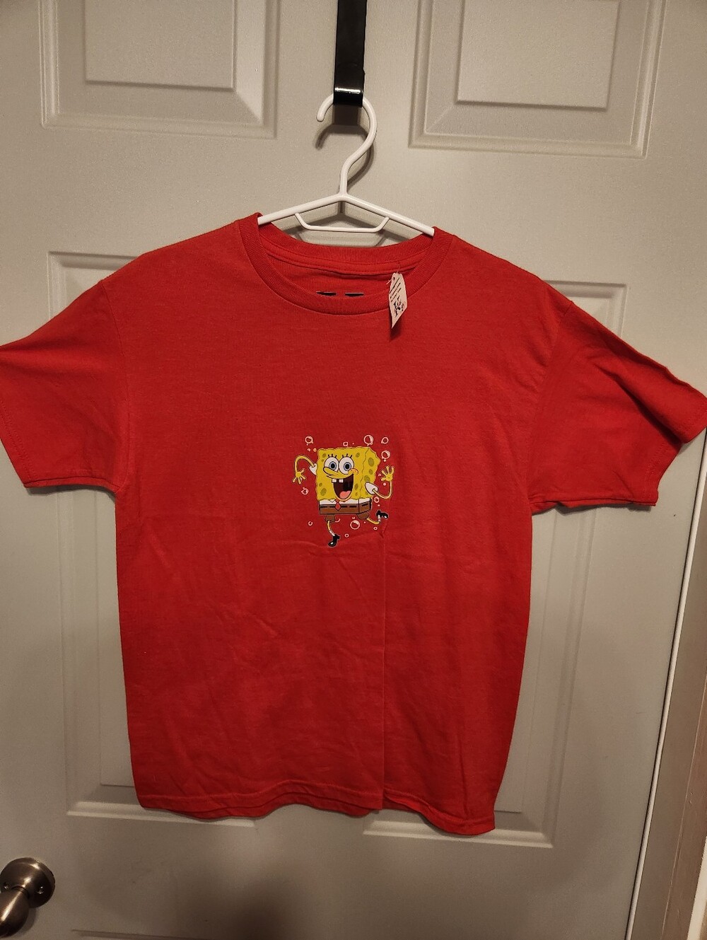 Kids Youth Large Red SpongeBob Graphic T-Shirt